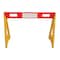 Vestil A-Frame Barricade, 44.5W x 19.5L x 31.75H, Plastic, 31.75 Height, 19.5 Length, 9, Yellow/Orange AFB-44 - alternate 4
